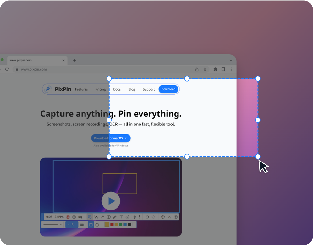 Screenshot feature